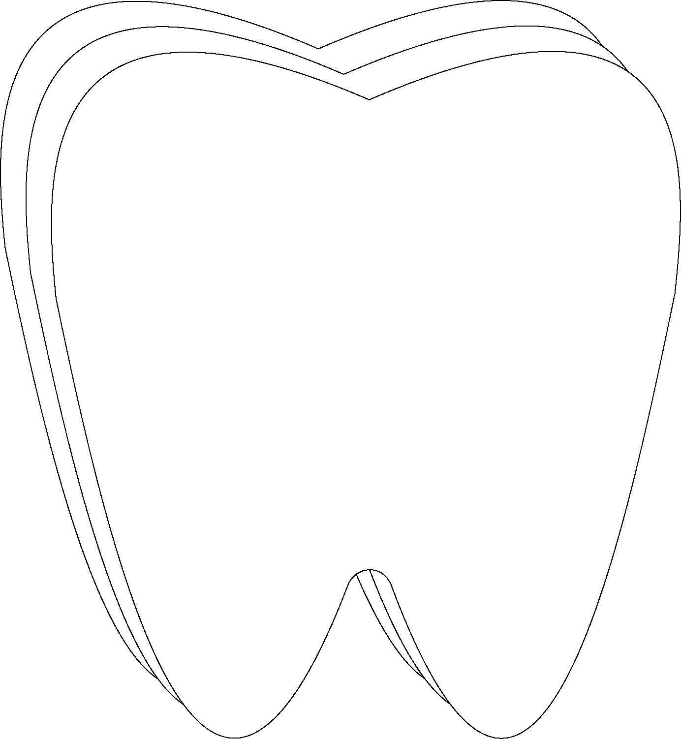Die-Cut Magnetic - Large Single Color Tooth