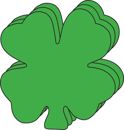 SHAPES ETC. Small Single Color Creative Foam Cut-Outs - Four Leaf Clover
