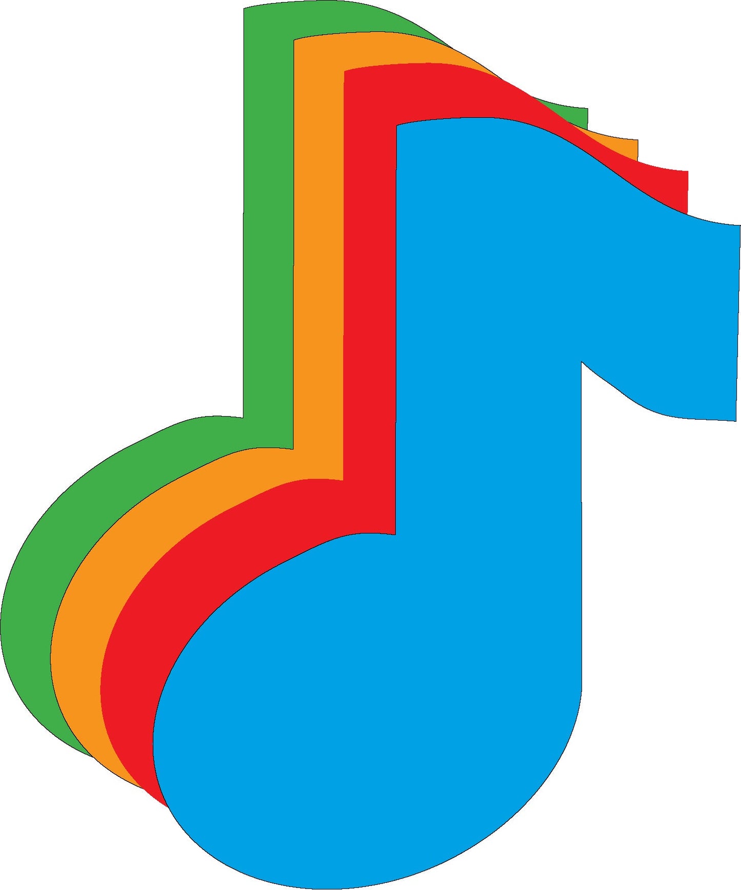 Die-Cut Magnetic - Small Assorted Color Music Note
