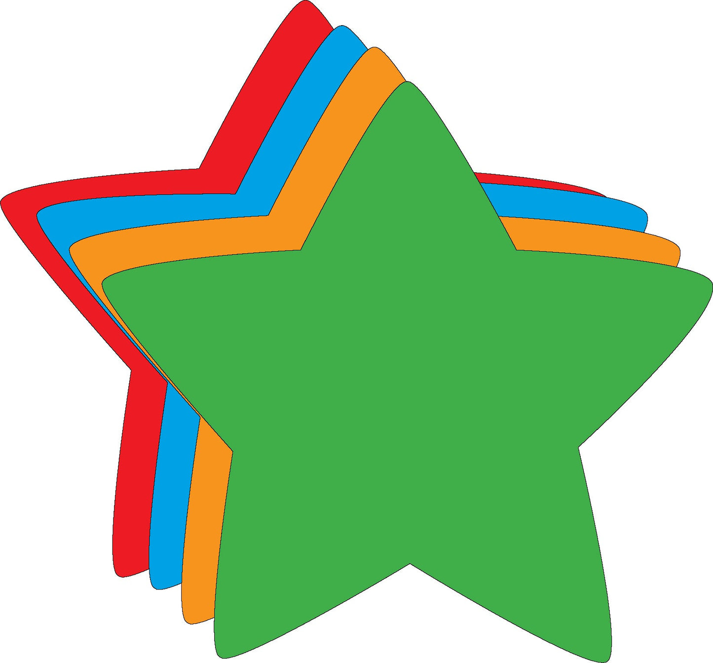 Die-Cut Magnetic - Small Assorted Color Star