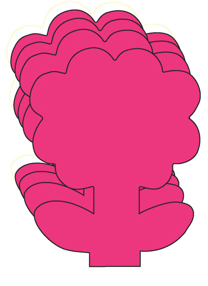 SHAPES ETC. Small Single Color Cut-Out - Flower
