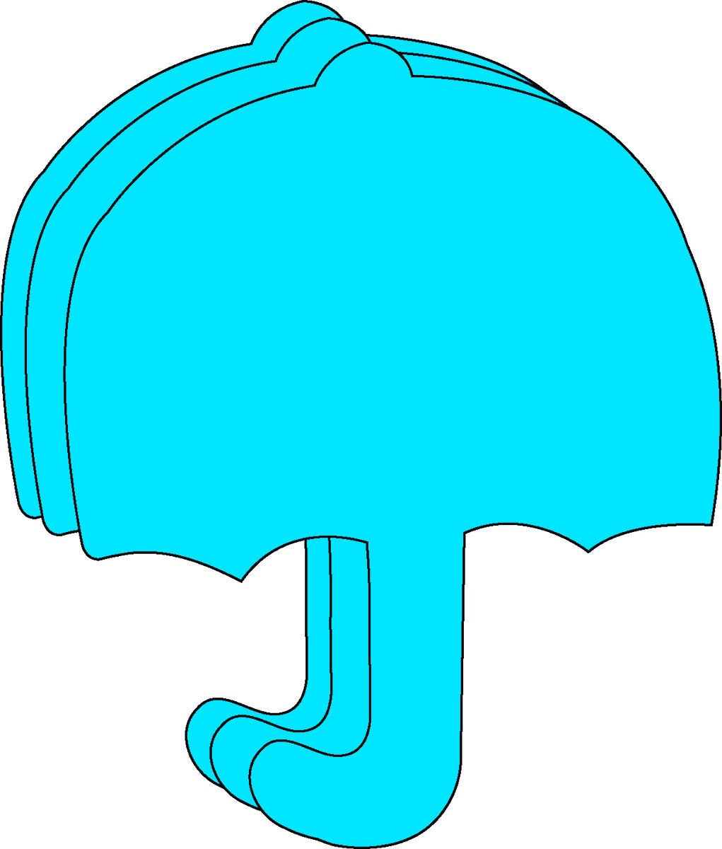 SHAPES ETC. Small Single Color Creative Foam Cut-Outs - Umbrella