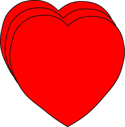 SHAPES ETC. Small Single Color Creative Foam Cut-Outs - Heart