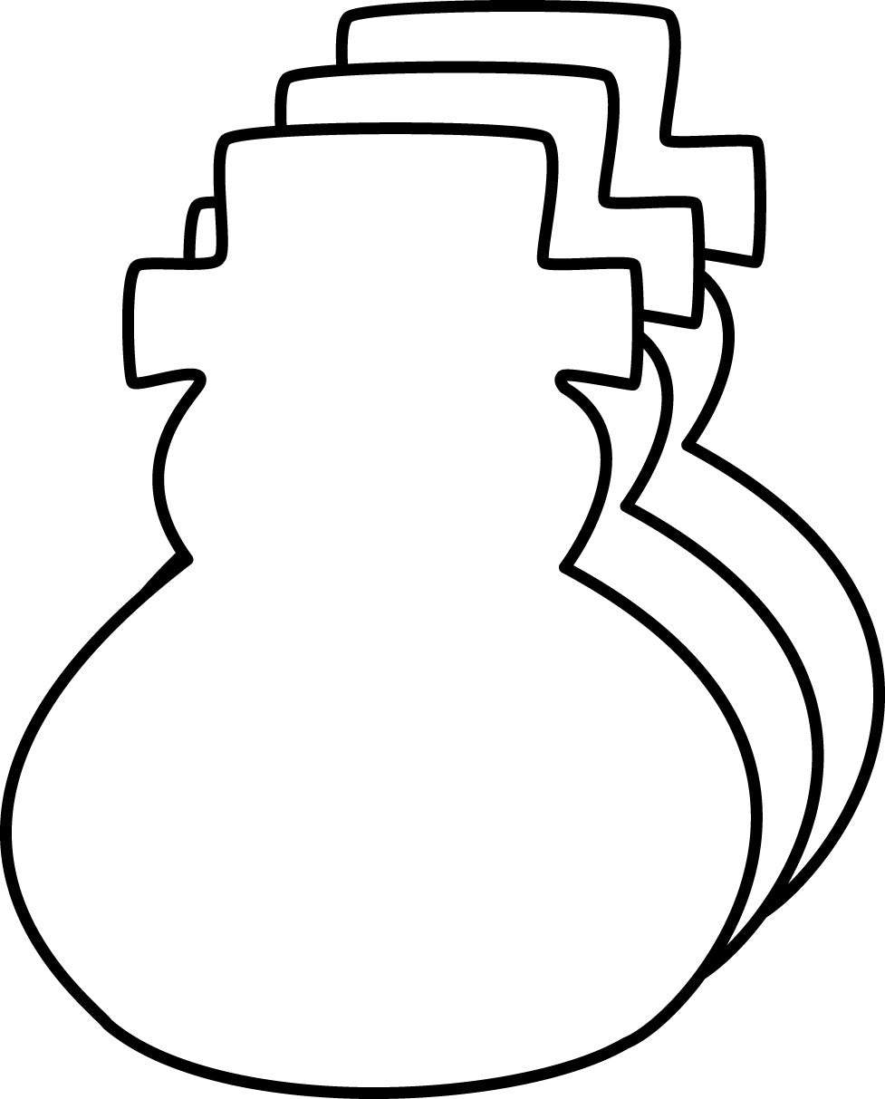 SHAPES ETC. Small Single Color Creative Foam Cut-Outs - Snowman
