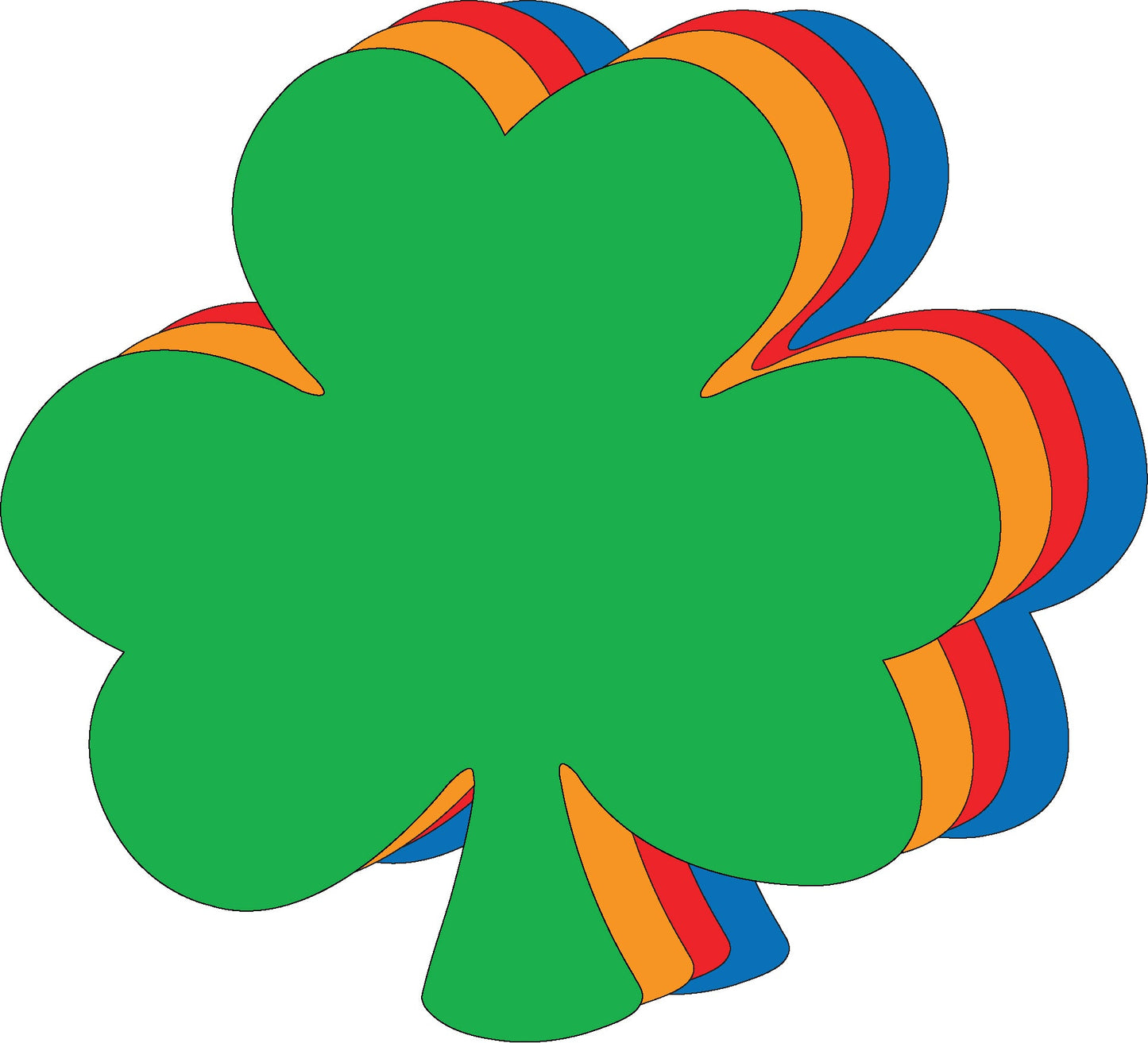 Die-Cut Magnetic - Large Assorted Shamrock