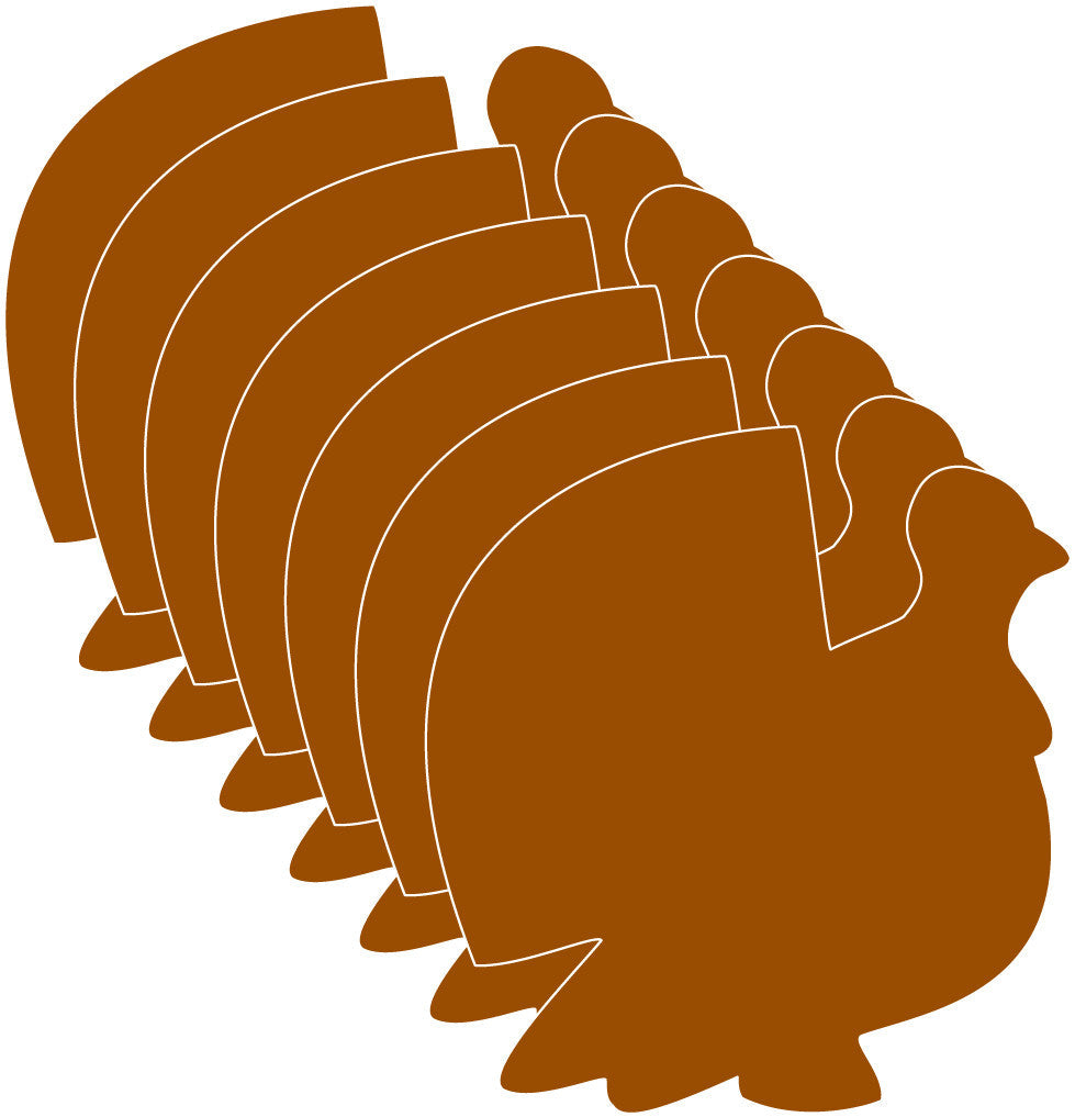 SHAPES ETC. Small Single Color Cut-Out - Turkey