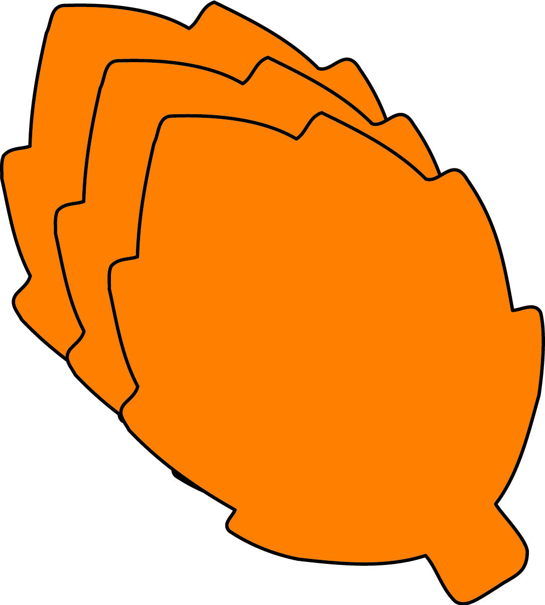 SHAPES ETC. Small Single Color Creative Foam Cut-Outs - Fall Leaf