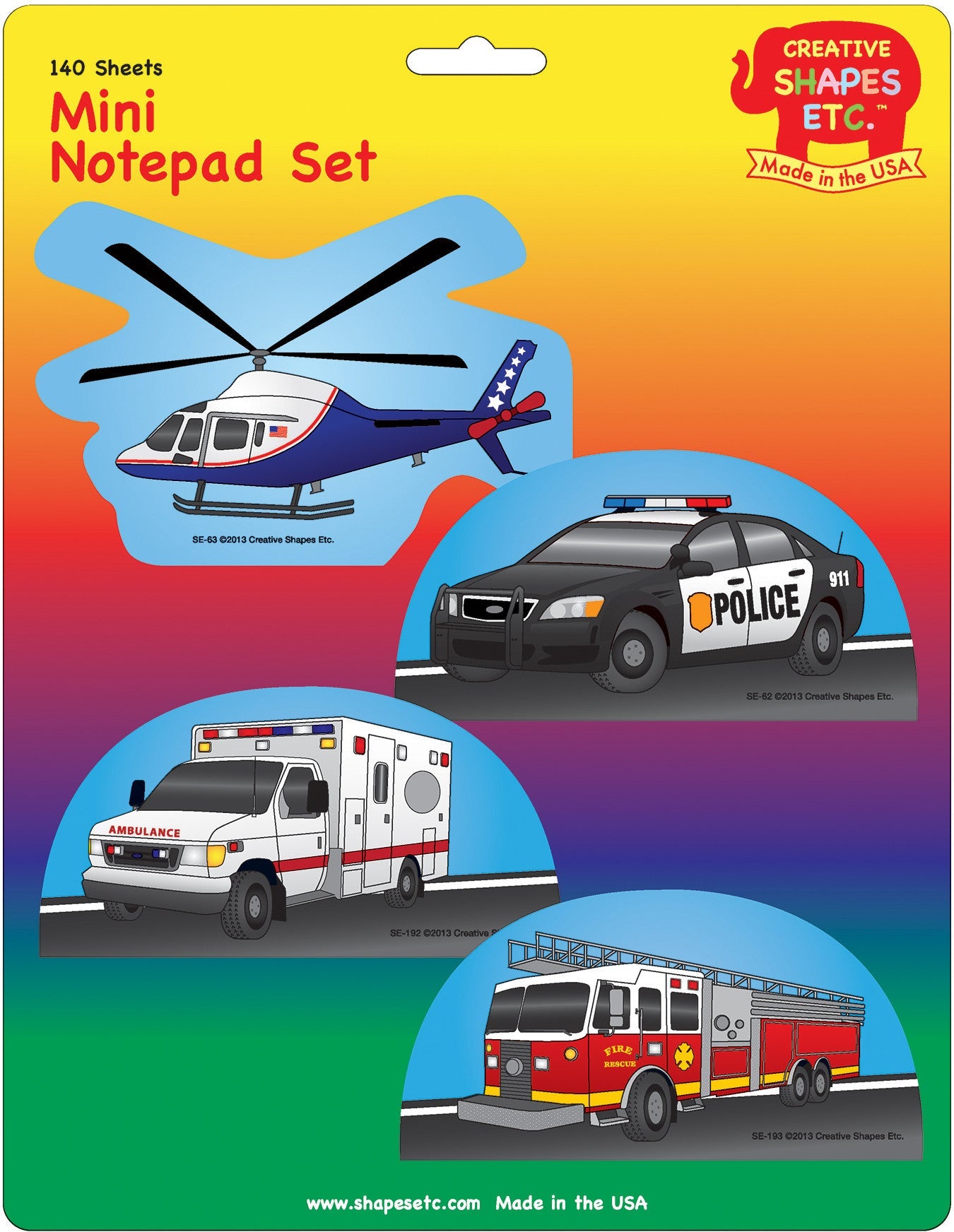 SHAPES ETC. Mini Notepad Set Rescue