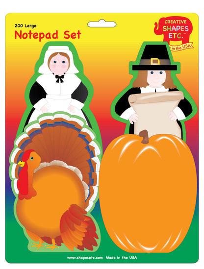 SHAPES ETC. Large Notepad Set - Thanksgiving