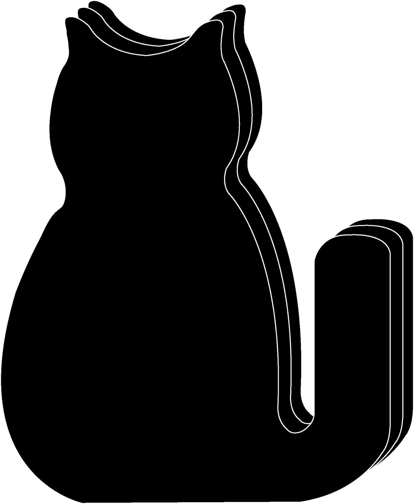 Die-Cut Magnetic - Super Single Color Halloween Black Cat