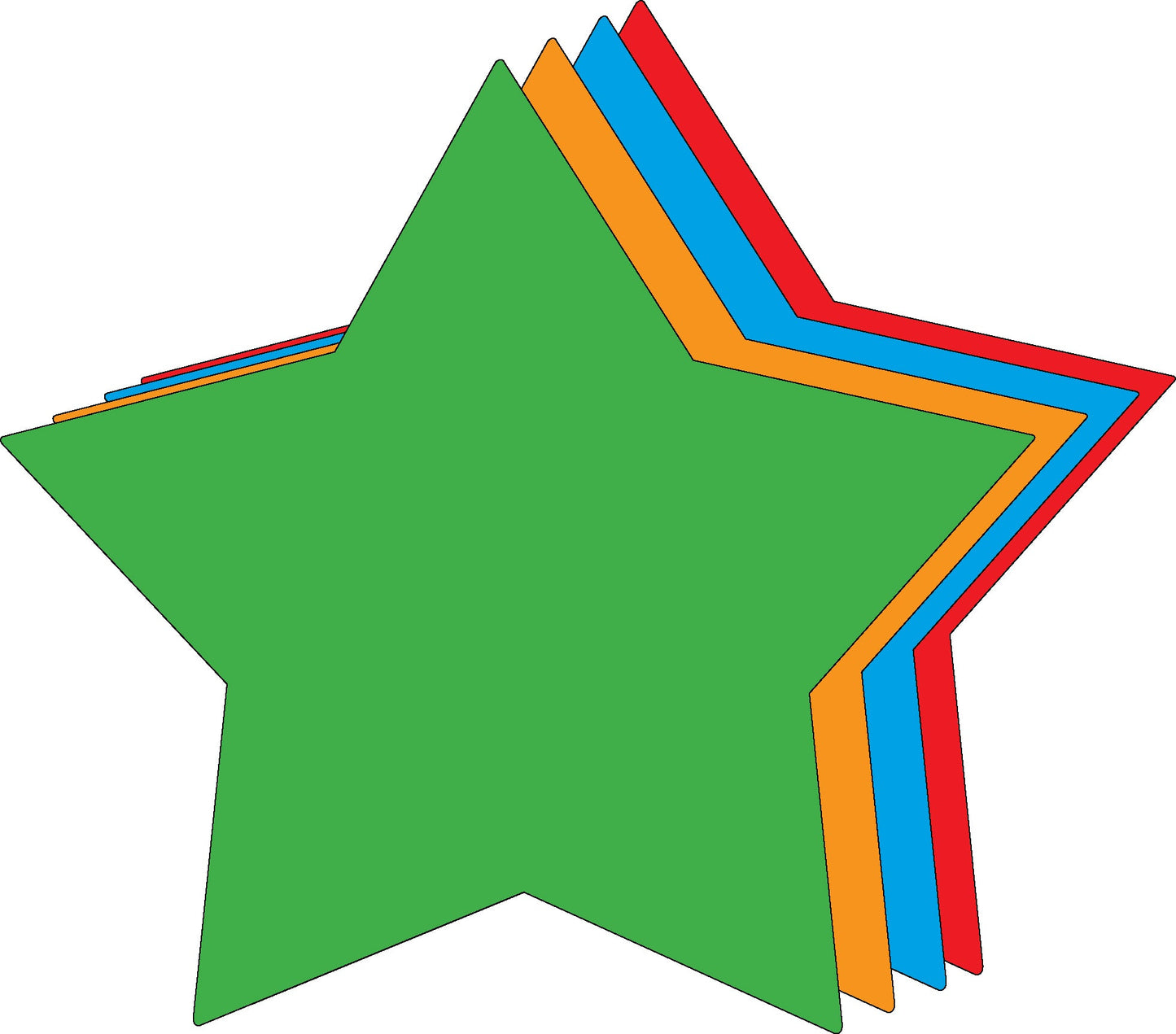 Die-Cut Magnetic - Super Assorted Color Star