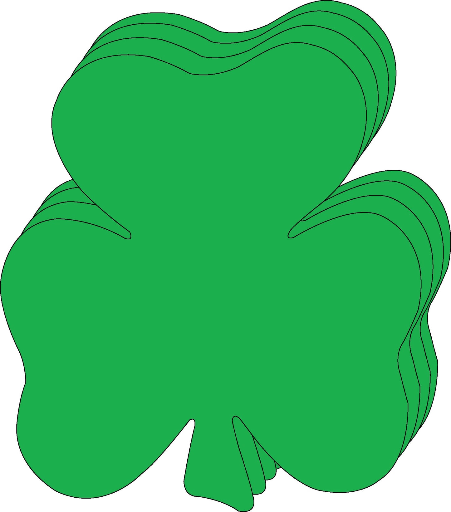 Die-Cut Magnetic - Super Single Color Shamrock