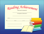 SHAPES ETC. Recognition Certificate - Reading Achievement