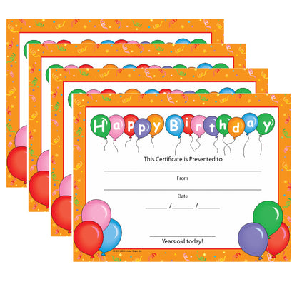 SHAPES ETC. Recognition Certificate - Birthday