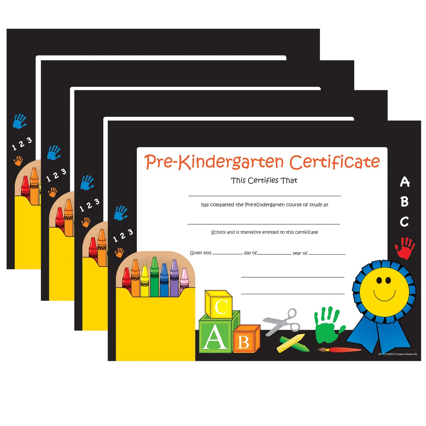 SHAPES ETC. Recognition Certificate - Pre-K Certificate