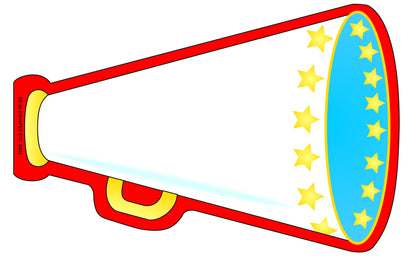 SHAPES ETC.  Large Notepad - Megaphone