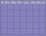 SHAPES ETC. Lavender Horizontal Calendar  - Set of 3