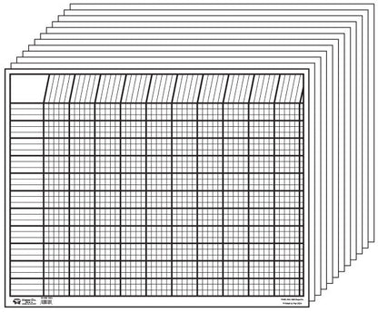 SHAPES ETC. Horizontal Chart Set of 12 - White