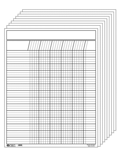 SHAPES ETC. Vertical Chart - Set of 12 White