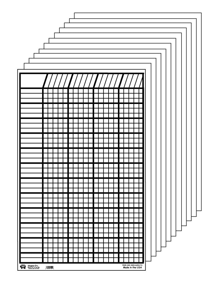 SHAPES ETC. Small Chart - Set of White 12