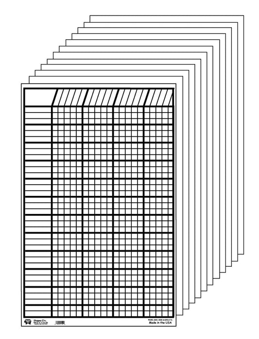 SHAPES ETC. Small Chart - Set of White 12