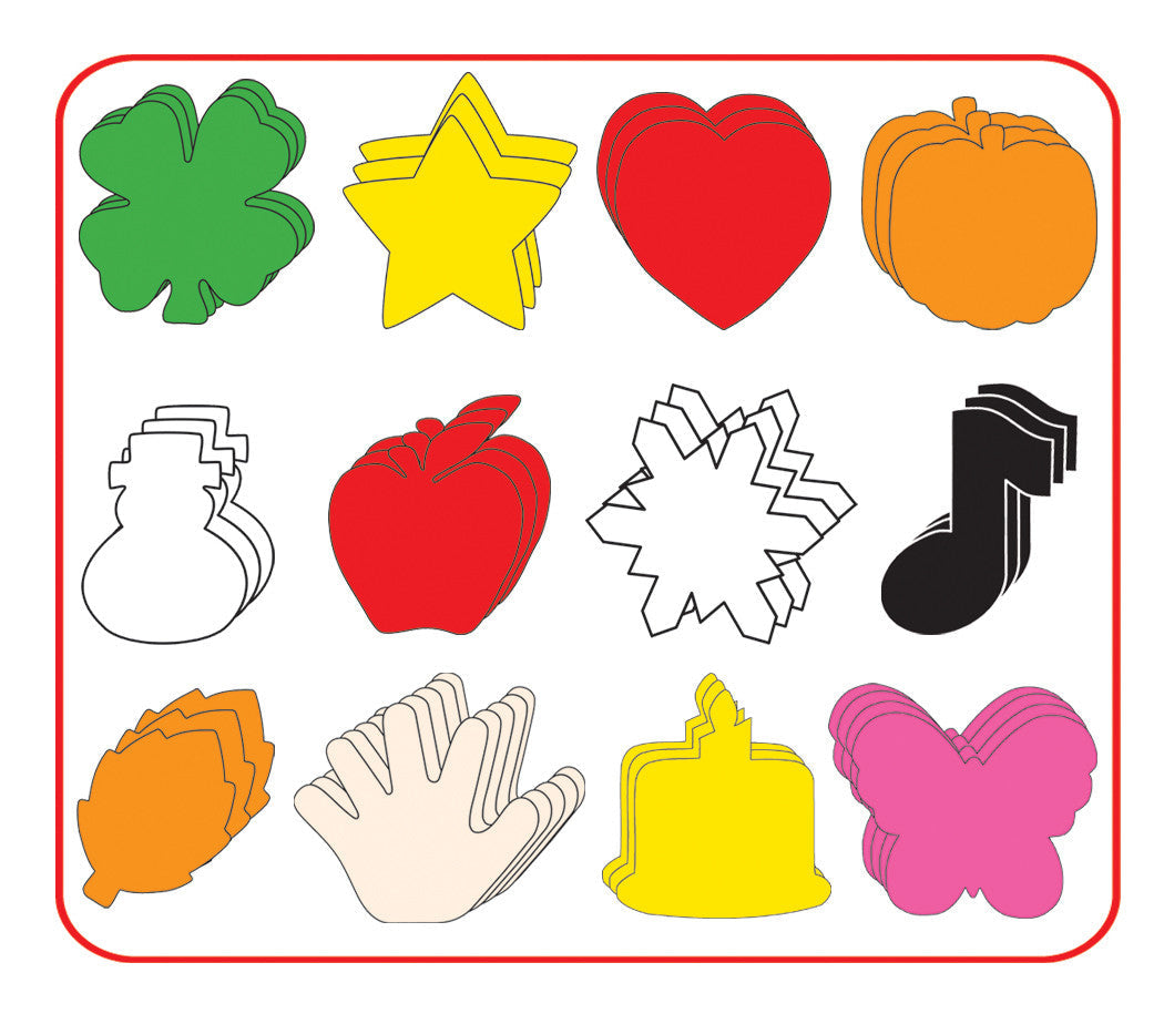 SHAPES ETC. Large Assorted Cut-Out Activity Set