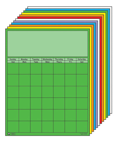 SHAPES ETC. Vertical Calendar - Set of 12