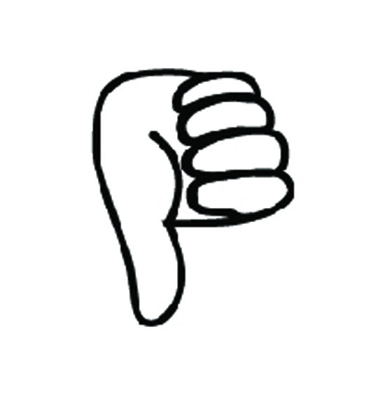 SHAPES ETC. Incentive Stamp - Thumbs Down