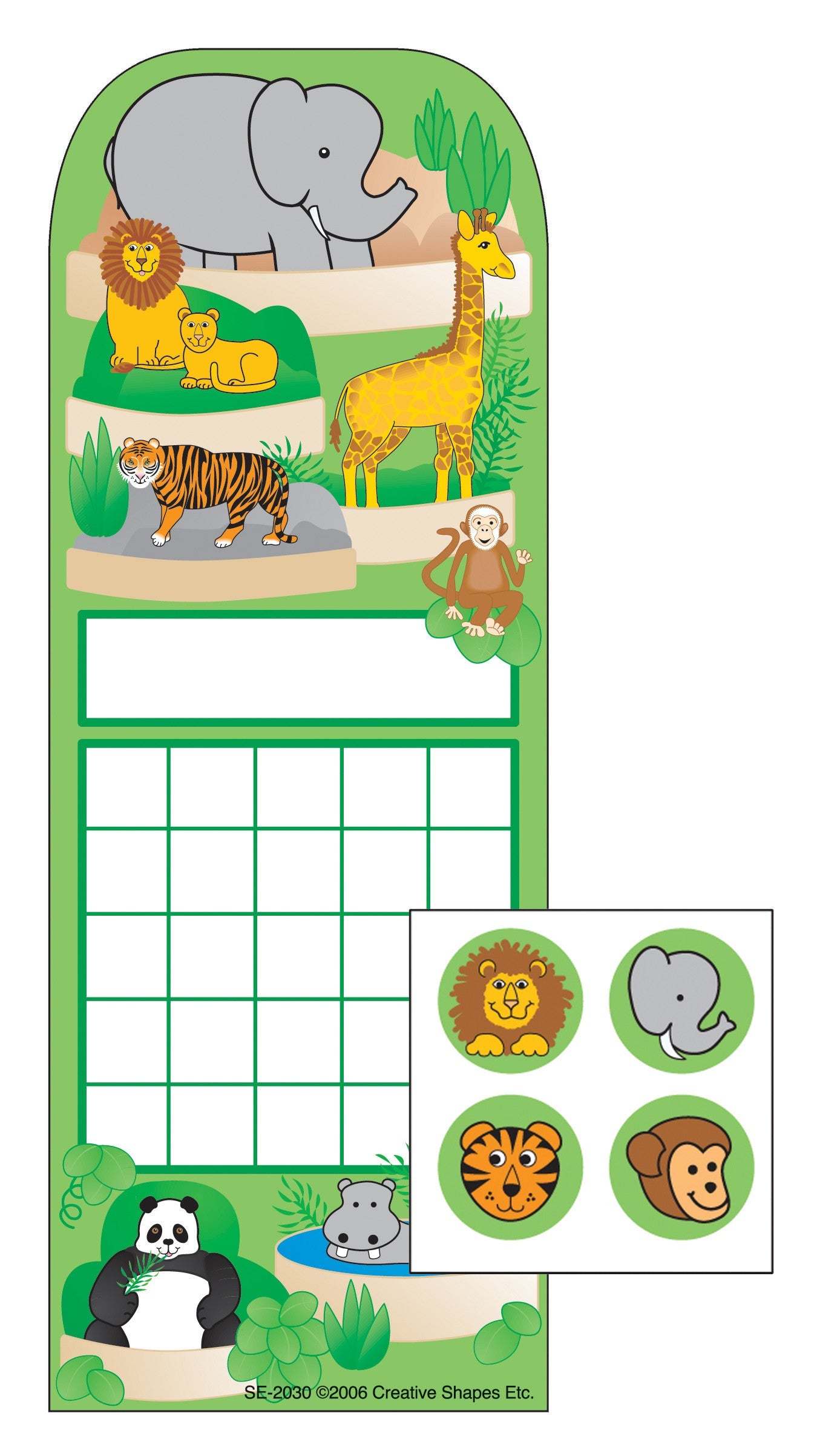 SHAPES ETC. Incentive Sticker Set - Zoo