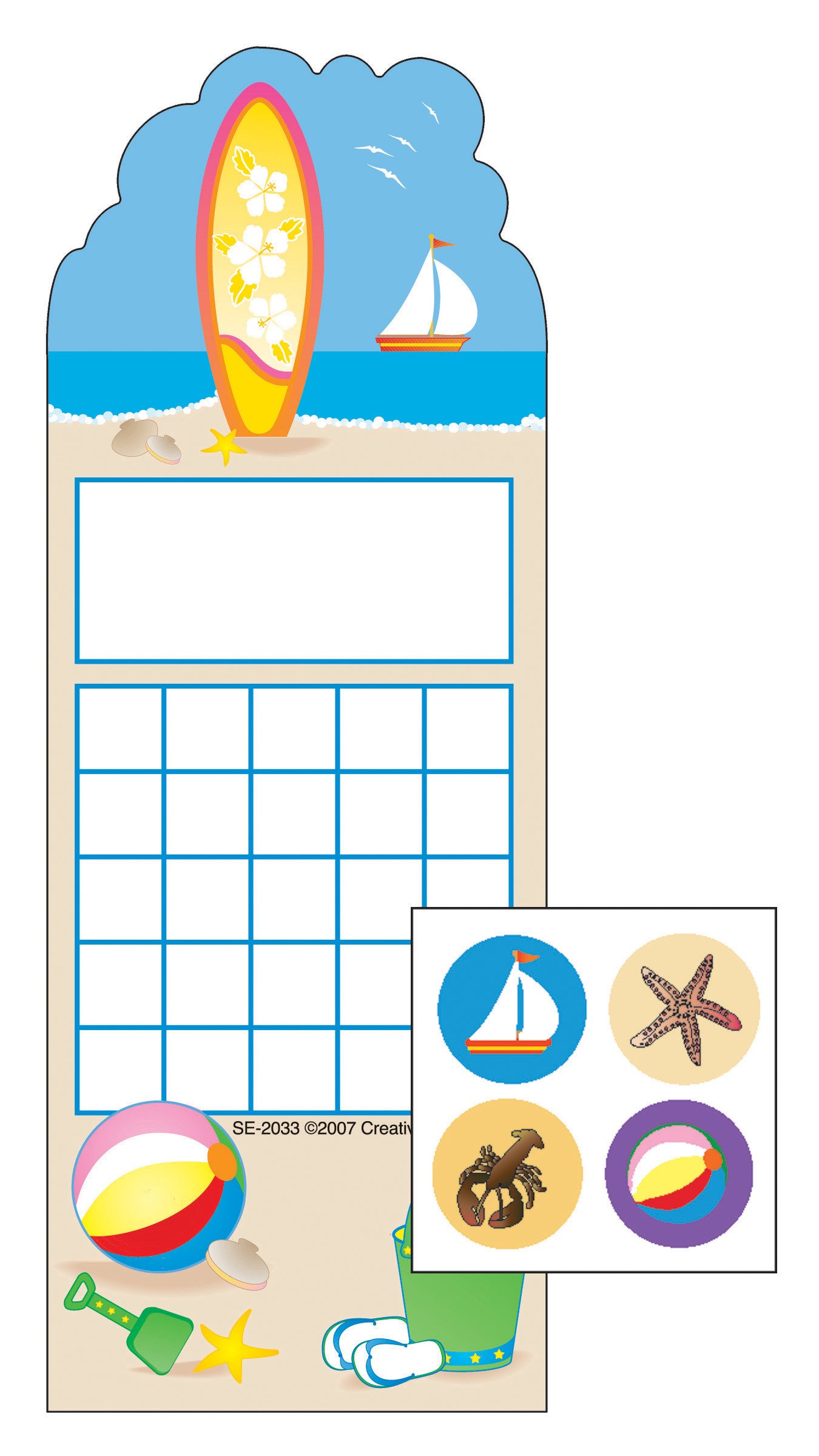 SHAPES ETC. Incentive Sticker Set - Surf's Up