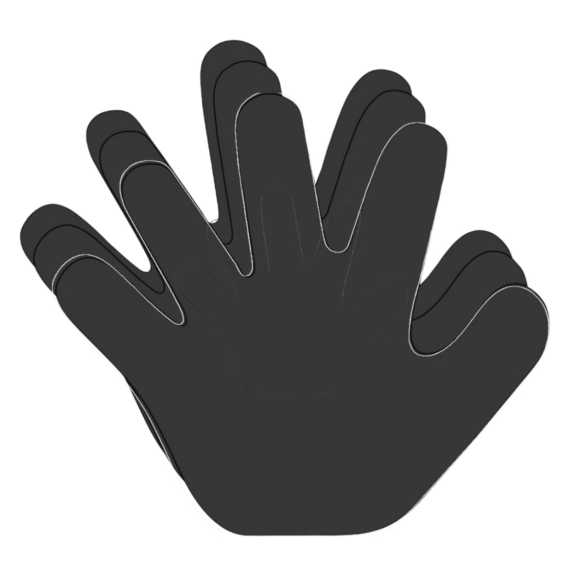 SHAPES ETC. Hand Single Color Creative Cut-Outs, 5.5" - Halloween Hand Black