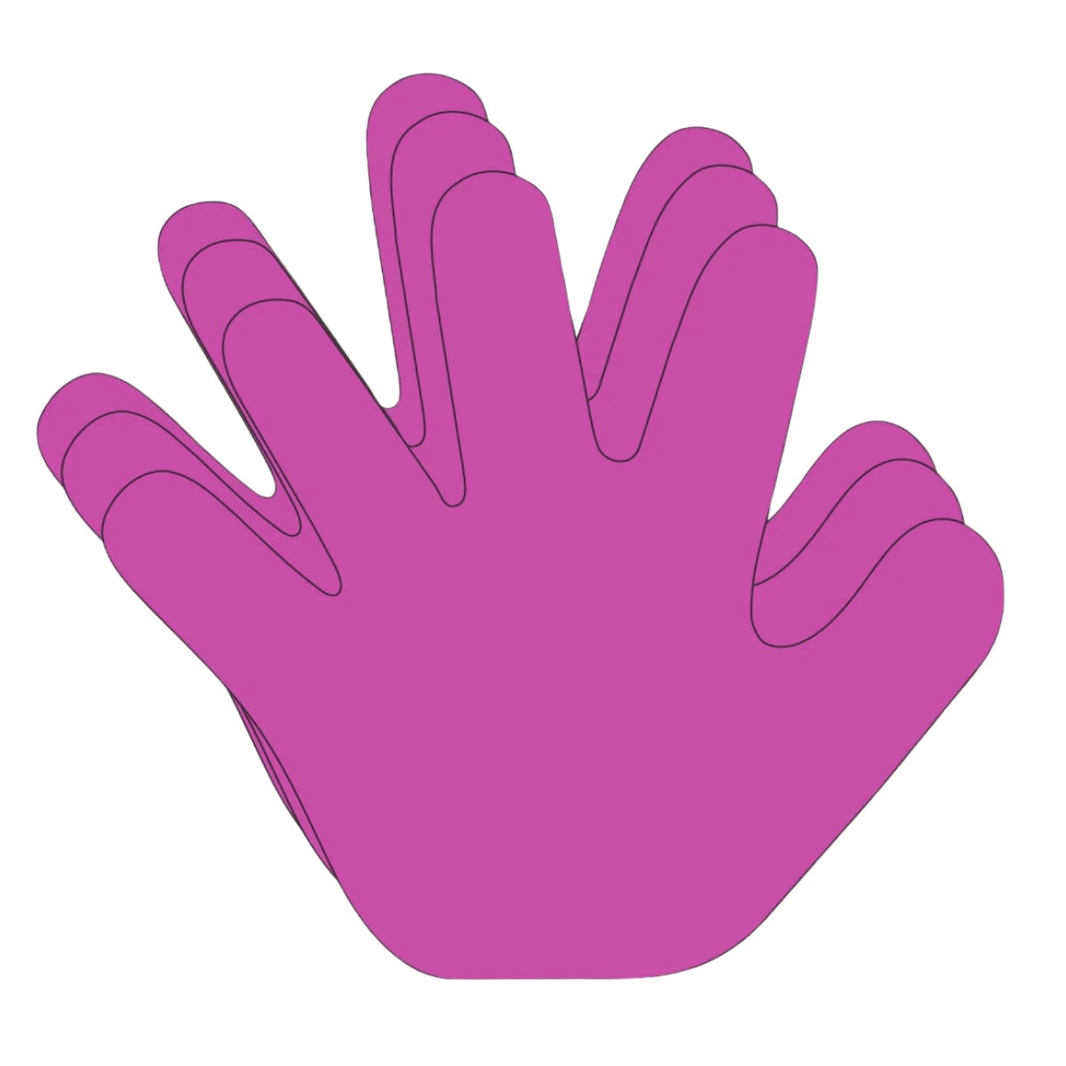 SHAPES ETC. Hand Single Color Creative Cut-Outs, 5.5" - Purple Hand