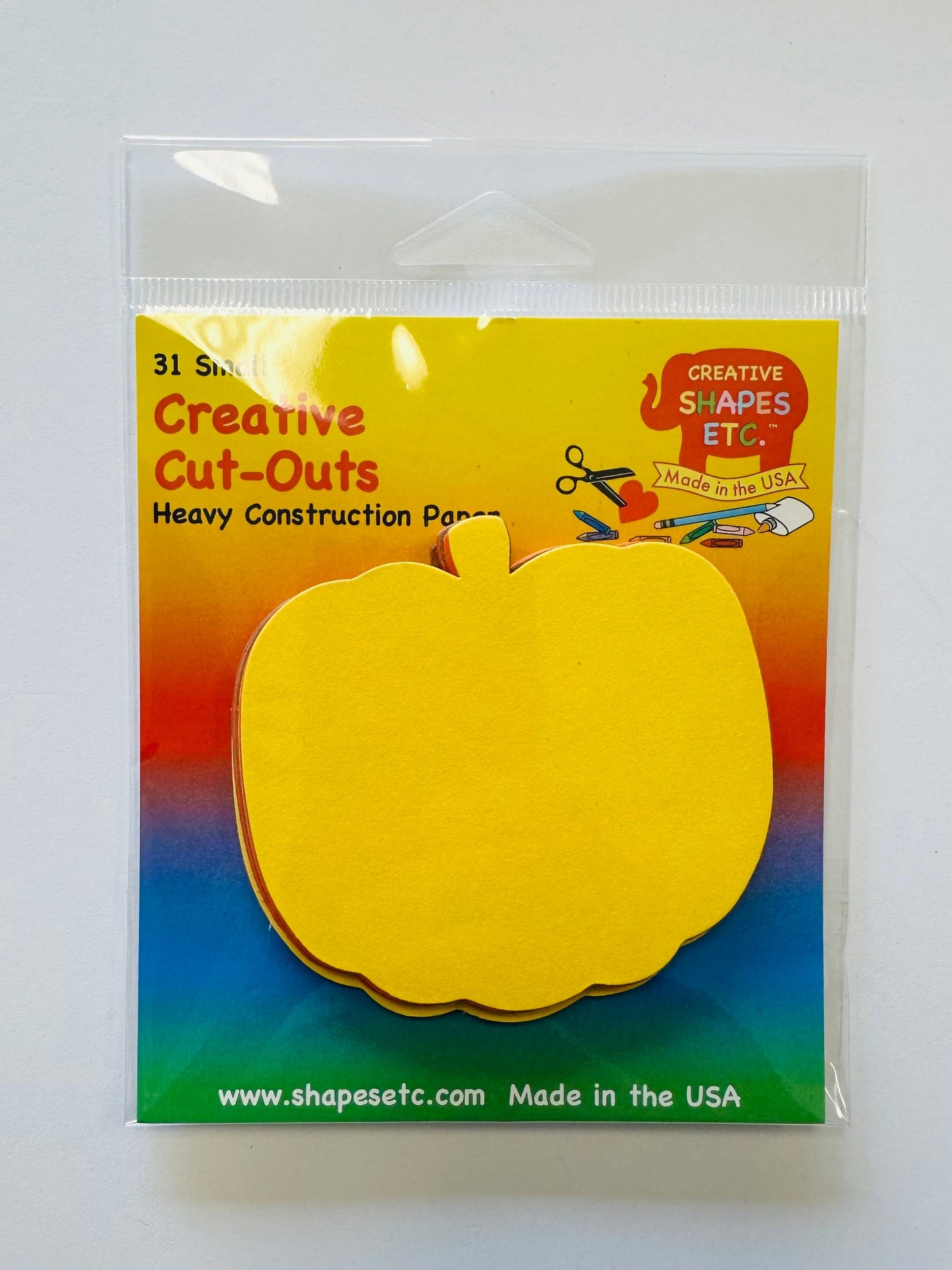 SHAPES ETC. Fall Thanksgiving Pumpkin Small Assorted Color Cut-Outs - 3in