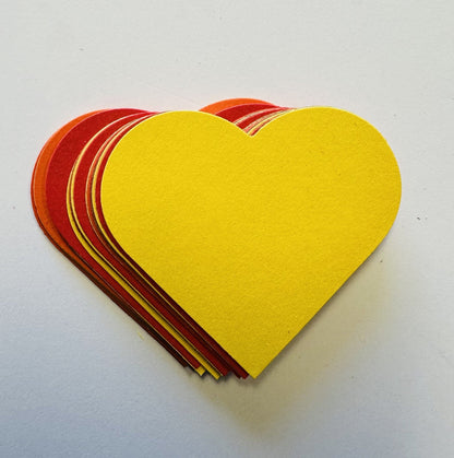 SHAPES ETC. Holiday Thanksgiving Heart  Small Assorted Color Cut-Outs - 2.5in