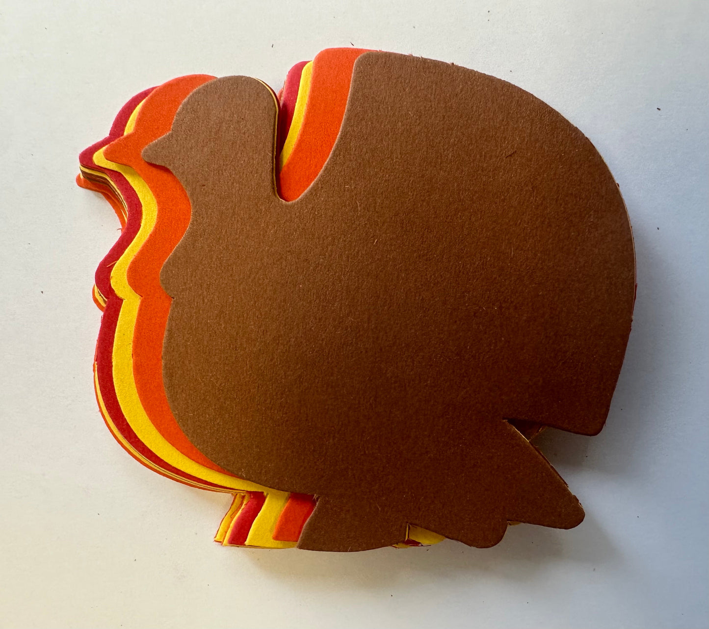 SHAPES ETC. Thanksgiving Turkey Small Assorted Color Cut-Outs - 3in