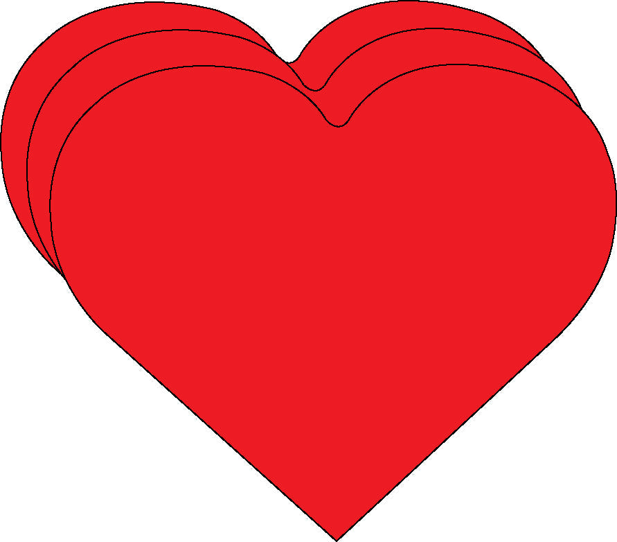 SHAPES ETC. Baby Heart Single Color Creative Cut-Outs- 2" x 2.75"
