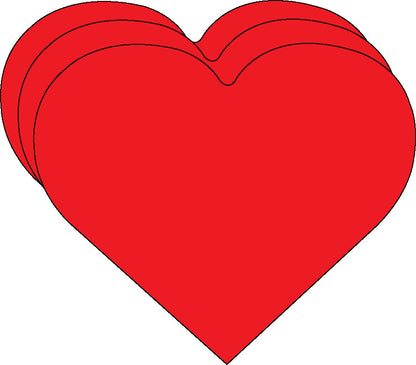 SHAPES ETC. Baby Heart Single Color Creative Cut-Outs- 2" x 2.75"