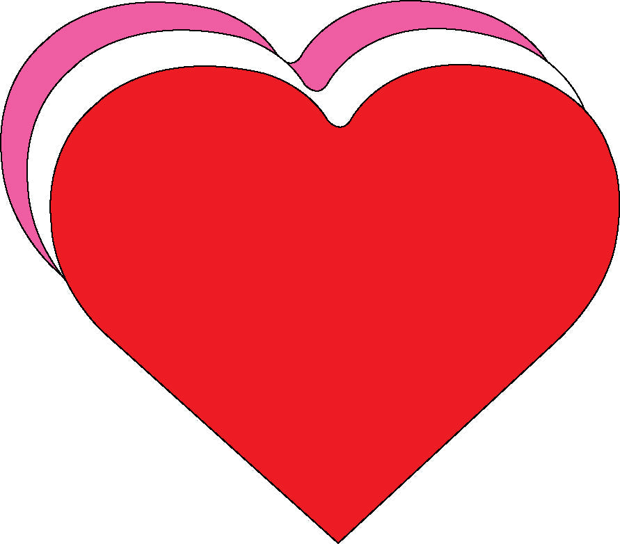 SHAPES ETC. Baby Heart Tri-Color Creative Cut-Outs- 2" x 2.75"