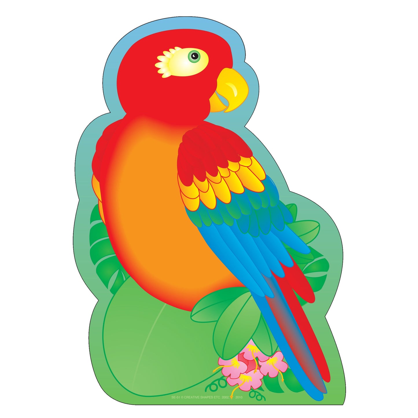 SHAPES ETC.  Large Notepad - Parrot