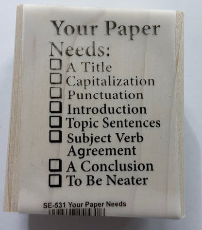 SHAPES ETC.  Teacher's Stamp - Your Paper Needs