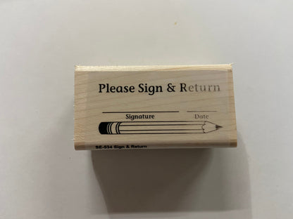 SHAPES ETC. Teacher's Stamp - Sign & Return