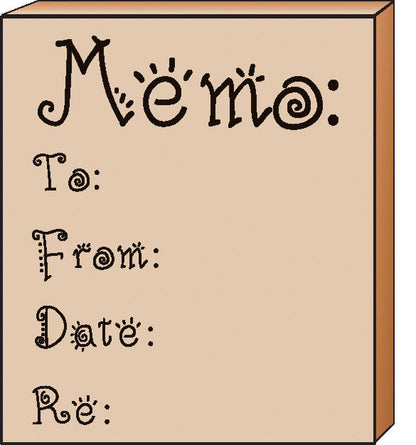 SHAPES ETC. Teacher's Stamp - Memo