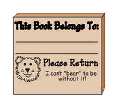 SHAPES ETC. Teacher's Stamp - Bear Book Belongs