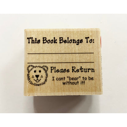 SHAPES ETC. Teacher's Stamp - Bear Book Belongs