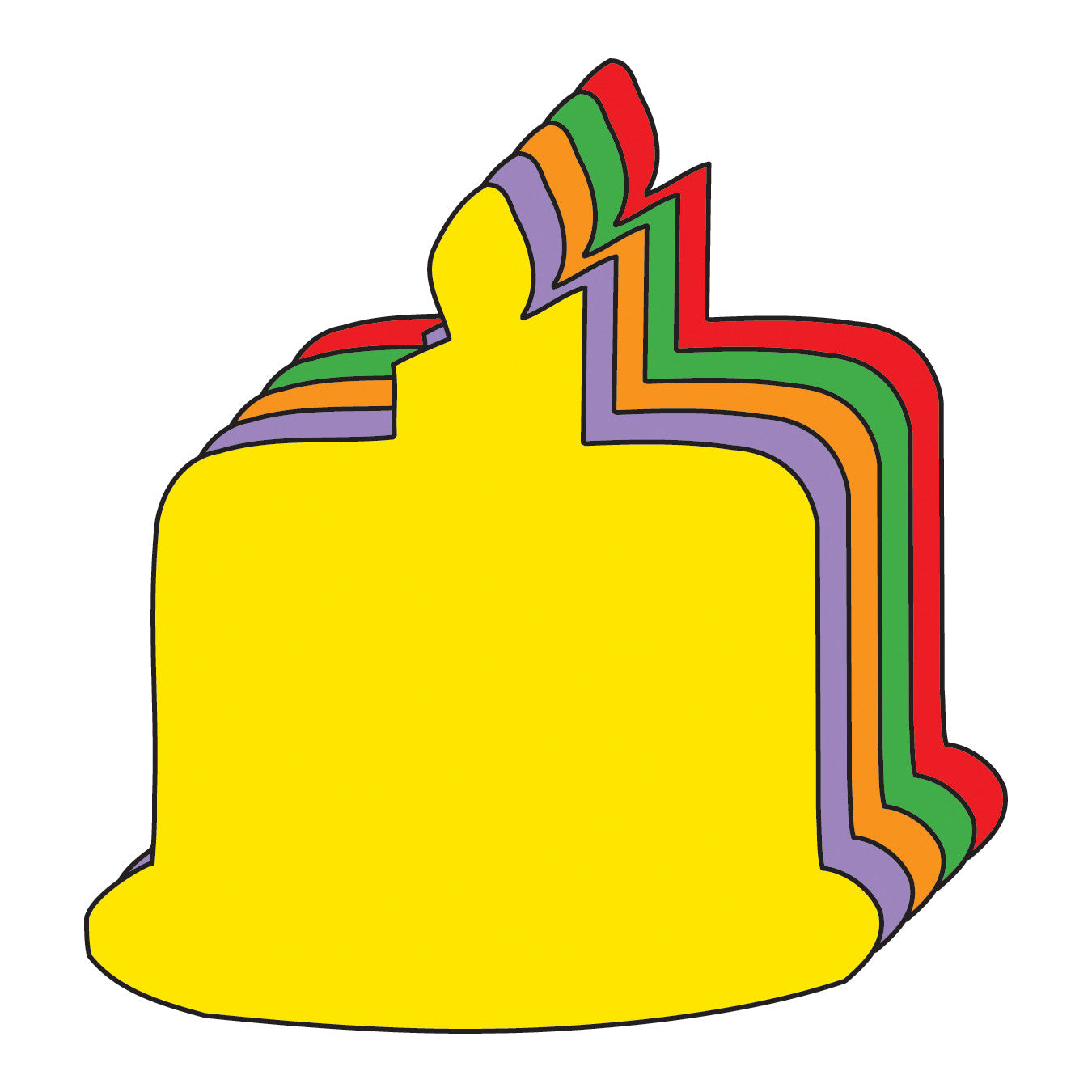 SHAPES ETC. Birthday Cake Assorted Color Creative Cut-Outs- 3”