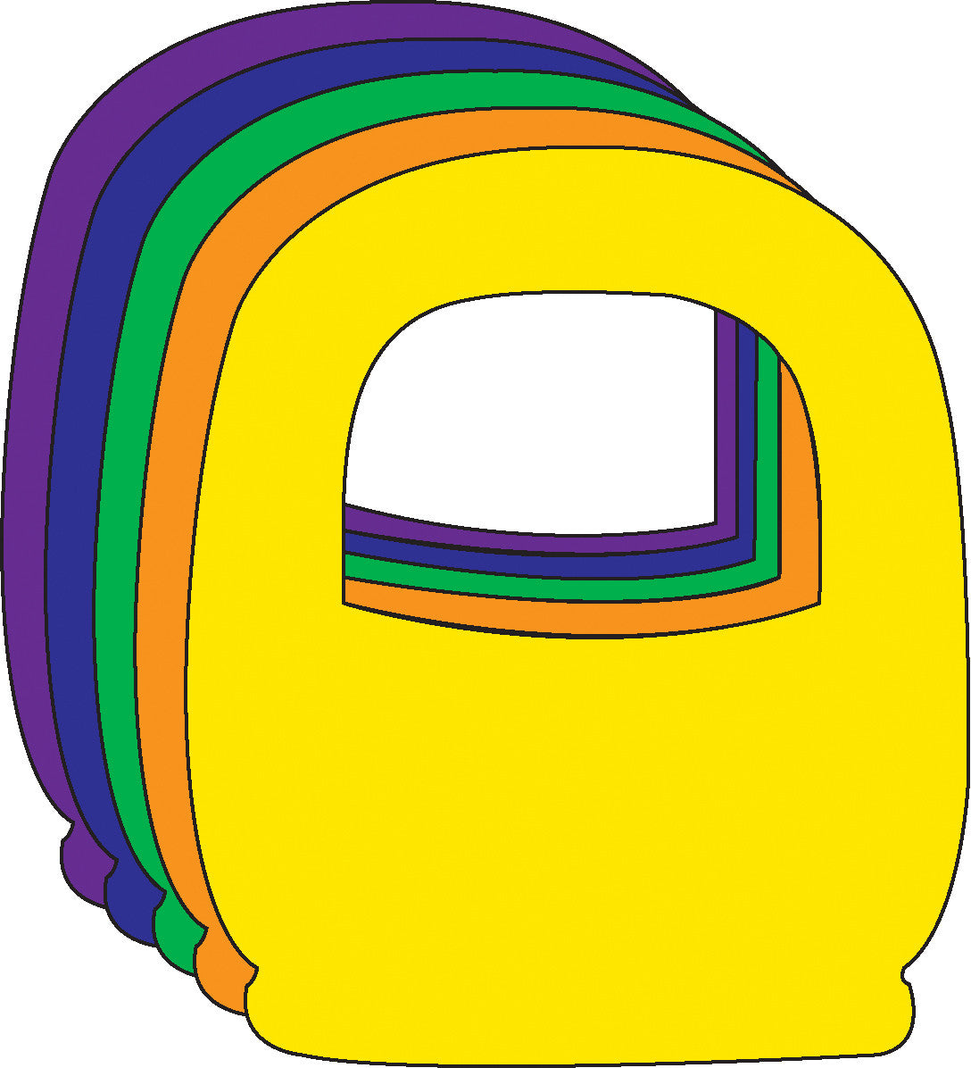 SHAPES ETC. Small Assorted Color Creative Foam Cut-Outs - Basket