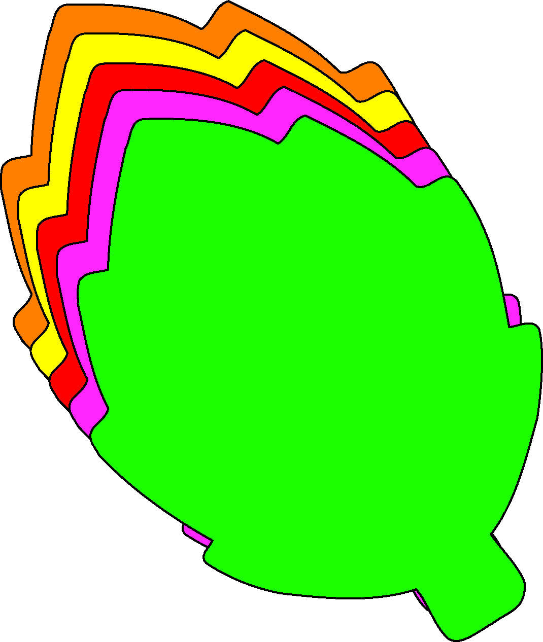 SHAPES ETC. Small Assorted Color Creative Foam Cut-Outs - Leaf