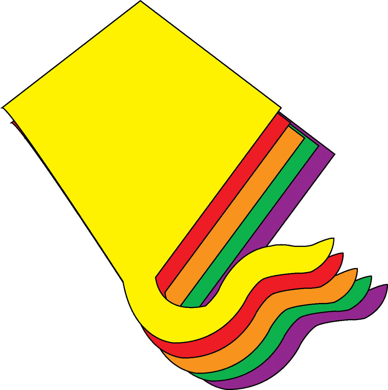 SHAPES ETC. Small Assorted Color Creative Foam Cut-Outs - Kite
