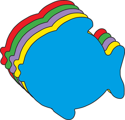 SHAPES ETC. Fish Foam Assorted Color Creative Cut-Outs- 3”