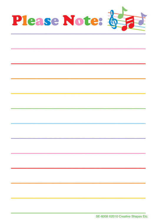 SHAPES ETC. Notes & Quotes - Please Note